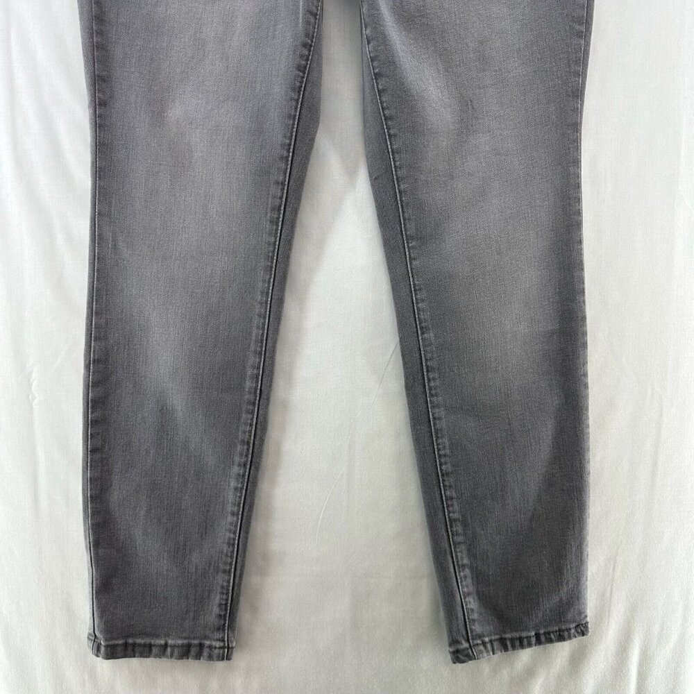 Earl Jeans Womens Size 8 Skinny Ankle Floral Embroidered Light Washed Denim Gray - Picture 4 of 10